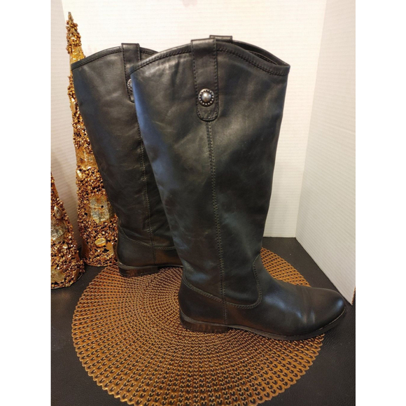 Carlos leather riding boots size 7.5M - Picture 3 of 6